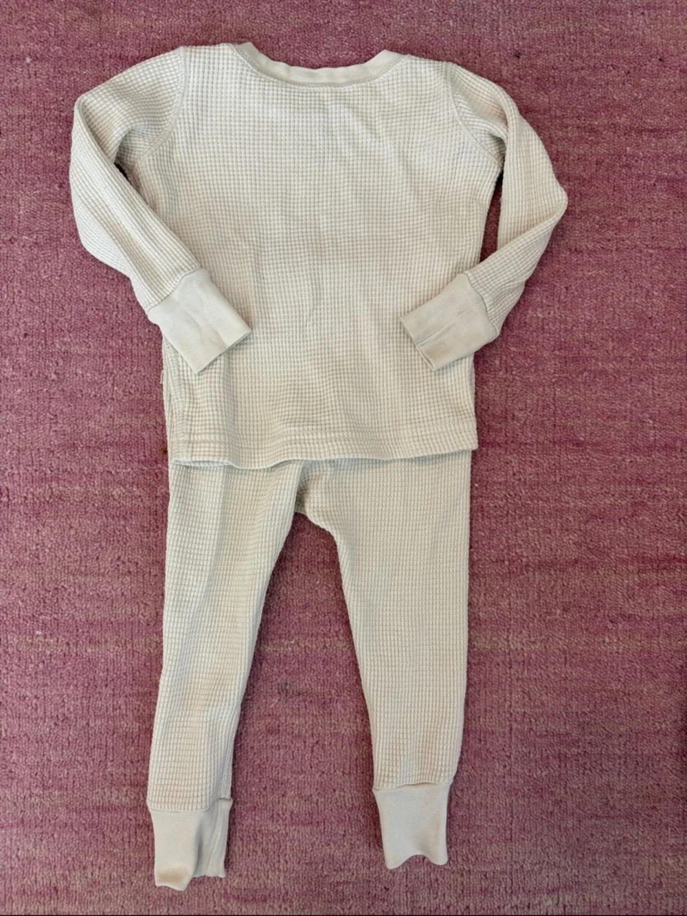 Shop Noble Cream Toddler Kids Waffle Knit Matching Set